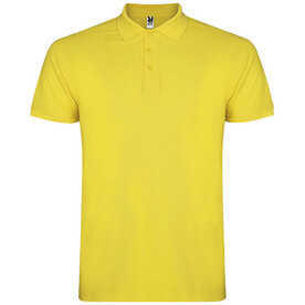 Star Poloshirt für Kinder, gelb bedrucken, Art.-Nr. K66381BC Star Poloshirt für Kinder, gelb bedrucken, Art.-Nr. K66381BC