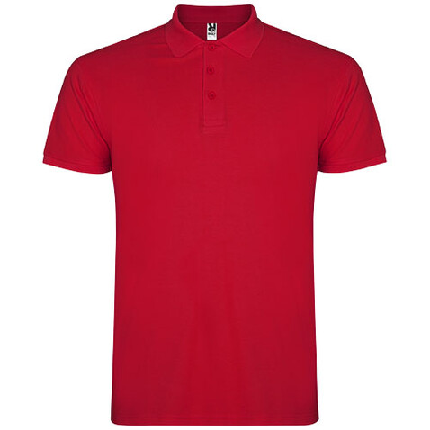Star Poloshirt für Kinder, rot bedrucken, Art.-Nr. K66384IL