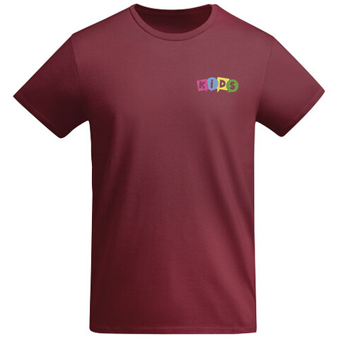 Breda T-Shirt aus Bio-Baumwolle für Kinder, Garnet bedrucken, Art.-Nr. K66982PE