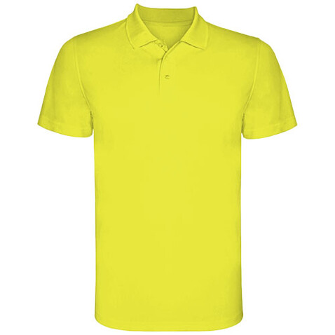 Monzha Sport Poloshirt für Herren, Fluor Yellow bedrucken, Art.-Nr. R04041C1