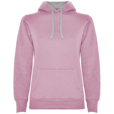 Urban Kapuzenpullover für Damen, hellrosa, Marl Grey bedrucken, Art.-Nr. R10688F4