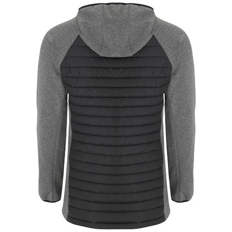Minsk Hybrid Thermojacke Unisex, schwarz, heather schwarz bedrucken, Art.-Nr. R11208M1
