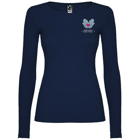 Extreme Langarmshirt für Damen, Navy Blue bedrucken, Art.-Nr. R12181R5