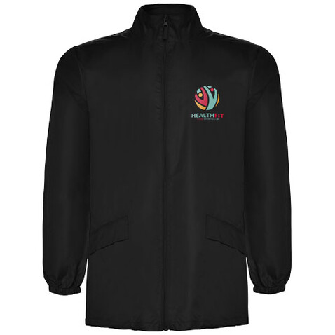 Escocia Leichte Regenjacke Unisex, schwarz bedrucken, Art.-Nr. R50743O1