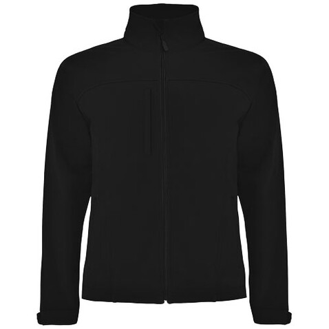 Rudolph Softshelljacke Unisex, schwarz bedrucken, Art.-Nr. R64353O4