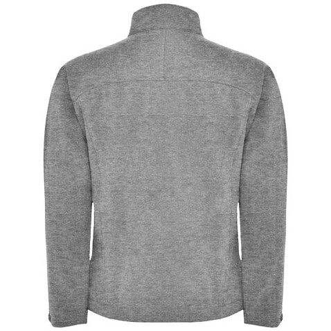 Rudolph Softshelljacke Unisex, heather schwarz bedrucken, Art.-Nr. R64353P6
