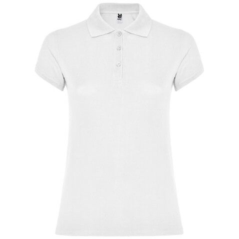 Star Poloshirt für Damen, weiss bedrucken, Art.-Nr. R66341Z2 Star Poloshirt für Damen, weiss bedrucken, Art.-Nr. R66341Z2