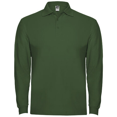 Estrella Langarm Poloshirt für Herren, dunkelgrün bedrucken, Art.-Nr. R66354Z1