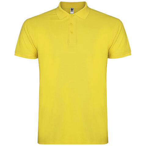 Star Poloshirt für Herren, gelb bedrucken, Art.-Nr. R66381B2