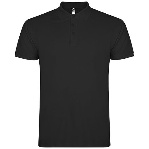 Star Poloshirt für Herren, schwarz bedrucken, Art.-Nr. R66383O6 Star Poloshirt für Herren, schwarz bedrucken, Art.-Nr. R66383O6