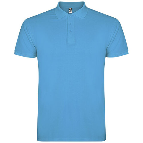 Star Poloshirt für Herren, türkis bedrucken, Art.-Nr. R66384U2