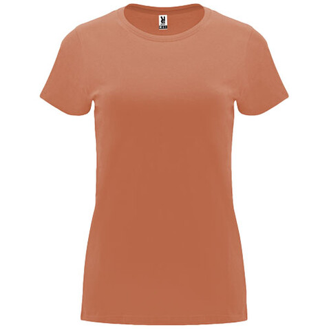Capri T-Shirt für Damen, Greek Orange bedrucken, Art.-Nr. R66833M1