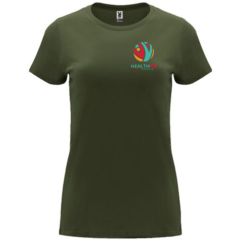 Capri T-Shirt für Damen, Venture Green bedrucken, Art.-Nr. R66834Y4
