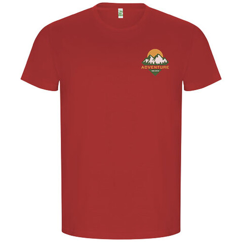 Golden T-Shirt für Herren, rot bedrucken, Art.-Nr. R66904I4