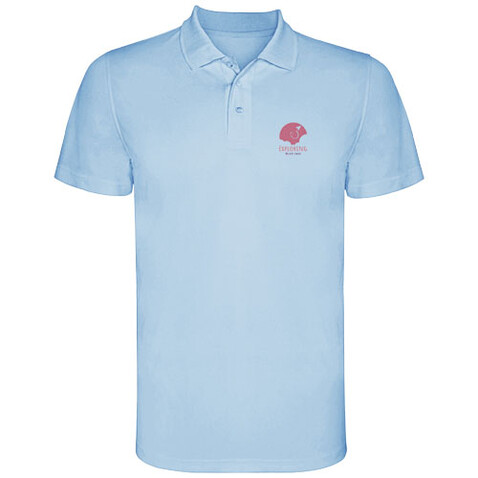 Monzha Sport Poloshirt für Kinder, himmelblau bedrucken, Art.-Nr. K04042HH