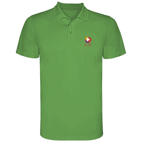 Monzha Sport Poloshirt für Kinder, farngrün bedrucken, Art.-Nr. K04045DH
