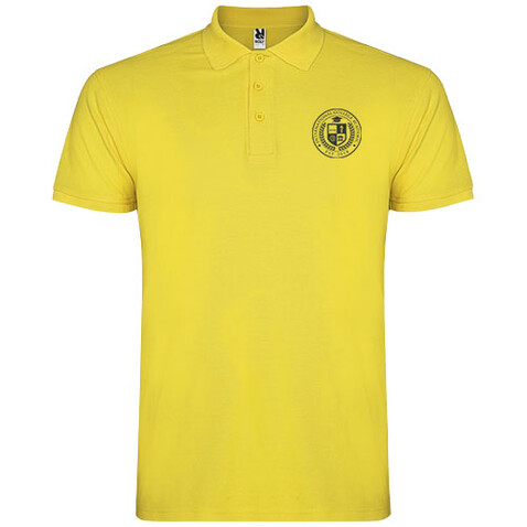 Star Poloshirt für Kinder, gelb bedrucken, Art.-Nr. K66381BL