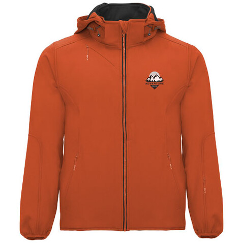 Siberia Softshelljacke Unisex, Vermillon Orange bedrucken, Art.-Nr. R64283J0