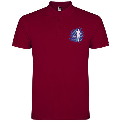 Star Poloshirt für Herren, Garnet bedrucken, Art.-Nr. R66382P1