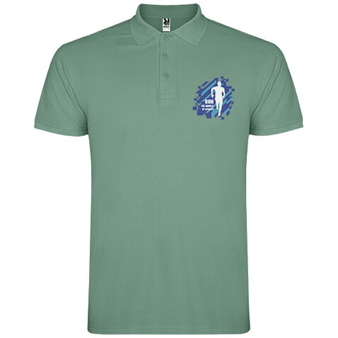 Star Poloshirt für Herren, Dark Mint bedrucken, Art.-Nr. R66383C1