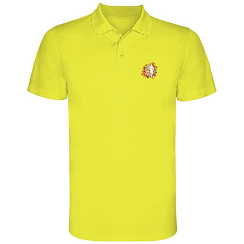 Monzha Sport Poloshirt für Kinder, Fluor Yellow bedrucken, Art.-Nr. K04041CH
