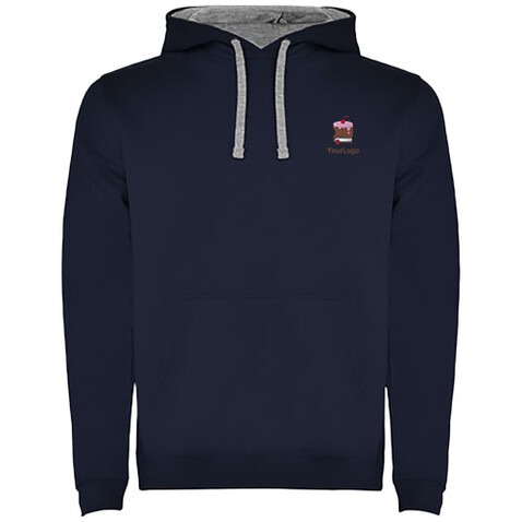 Urban Kapuzenpullover für Kinder, Navy Blue, Marl Grey bedrucken, Art.-Nr. K10678GJ