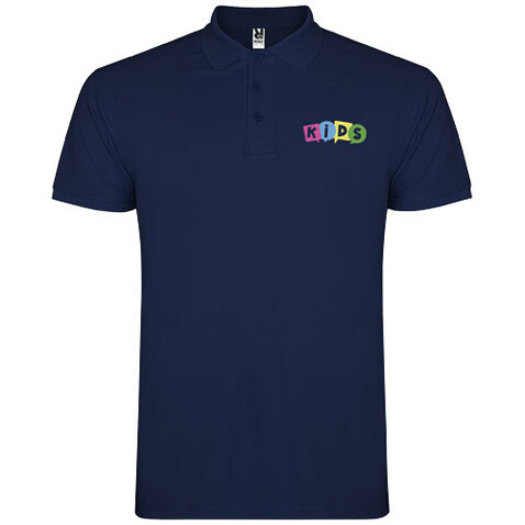 Star Poloshirt für Kinder, Navy Blue bedrucken, Art.-Nr. K66381RJ