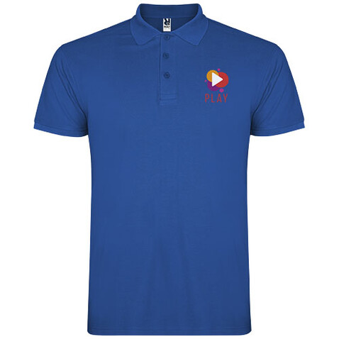 Star Poloshirt für Kinder, royalblau bedrucken, Art.-Nr. K66384TC