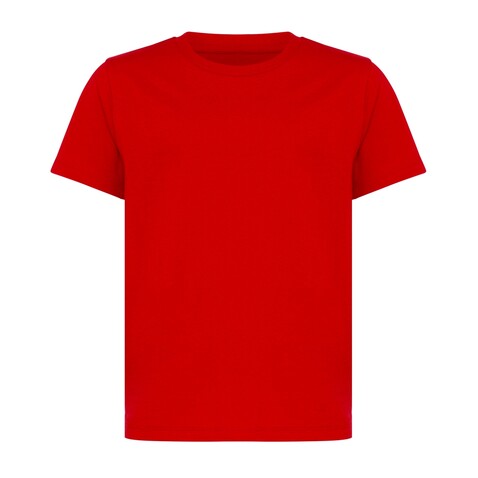 Iqoniq Koli Kids T-Shirt aus recycelter Baumwolle rot bedrucken, Art.-Nr. T6100.029.910