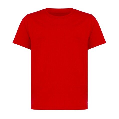 Iqoniq Koli Kids T-Shirt aus recycelter Baumwolle rot bedrucken, Art.-Nr. T6100.029.1112