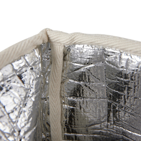 VINGA Volonne AWARE™ Kühlkorb aus recyceltem Canvas off white, schwarz bedrucken, Art.-Nr. V422103