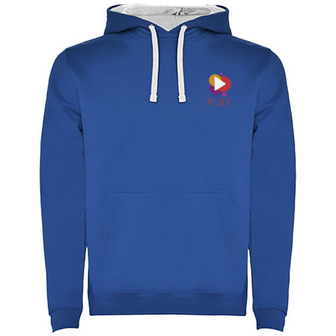 Urban Kapuzenpullover für Herren, royalblau, weiss bedrucken, Art.-Nr. R10678C0