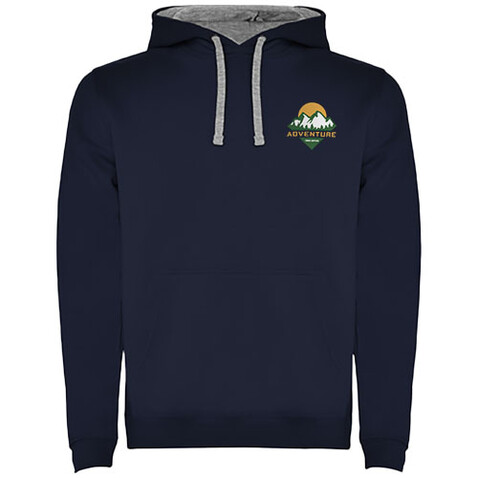 Urban Kapuzenpullover für Herren, Navy Blue, Marl Grey bedrucken, Art.-Nr. R10678G4