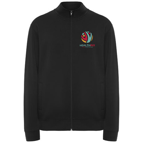 Ulan Sweatjacke Unisex, schwarz bedrucken, Art.-Nr. R64393O3 Ulan Sweatjacke Unisex, schwarz bedrucken, Art.-Nr. R64393O3