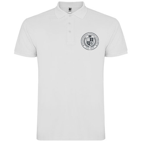 Star Poloshirt für Herren, weiss bedrucken, Art.-Nr. R66381Z4