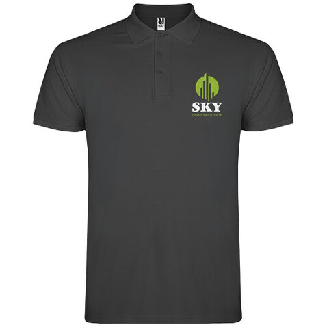 Star Poloshirt für Herren, Dark Lead bedrucken, Art.-Nr. R66384B5