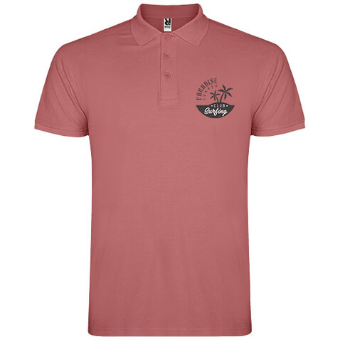 Star Poloshirt für Herren, Chrysanthemum Red bedrucken, Art.-Nr. R66384K1