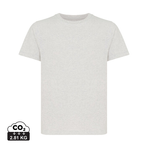 Iqoniq Koli Kids T-Shirt aus recycelter Baumwolle ungefärbte helles Grau bedrucken, Art.-Nr. T6100.032.56