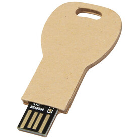 Schlüssel USB-Stick 2.0 aus recyceltem Papier, Kraftpapier, 1GB bedrucken, Art.-Nr. 1Z50006D Schlüssel USB-Stick 2.0 aus recyceltem Papier, Kraftpapier, 1GB bedrucken, Art.-Nr. 1Z50006D