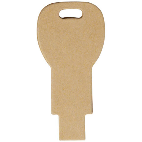 Schlüssel USB-Stick 2.0 aus recyceltem Papier, Kraftpapier, 1GB bedrucken, Art.-Nr. 1Z50006D