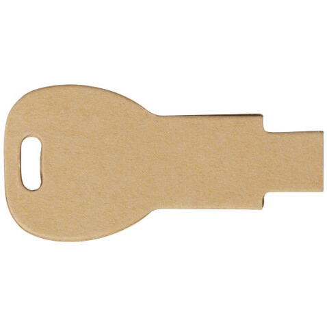 Schlüssel USB-Stick 2.0 aus recyceltem Papier, Kraftpapier, 1GB bedrucken, Art.-Nr. 1Z50006D