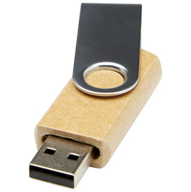 Rotate USB-Stick 2.0 aus recyceltem Papier, Kraftpapier, 1GB bedrucken, Art.-Nr. 1Z50306D