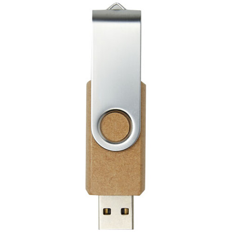 Rotate USB-Stick 2.0 aus recyceltem Papier, Kraftpapier, 1GB bedrucken, Art.-Nr. 1Z50306D