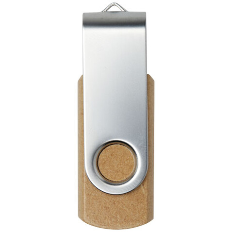 Rotate USB-Stick 2.0 aus recyceltem Papier, Kraftpapier, 1GB bedrucken, Art.-Nr. 1Z50306D
