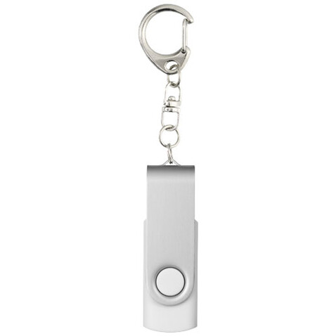 Rotate USB-Stick 3.0 mit Schlüsselanhänger, weiss, 16GB bedrucken, Art.-Nr. 1Z50701K