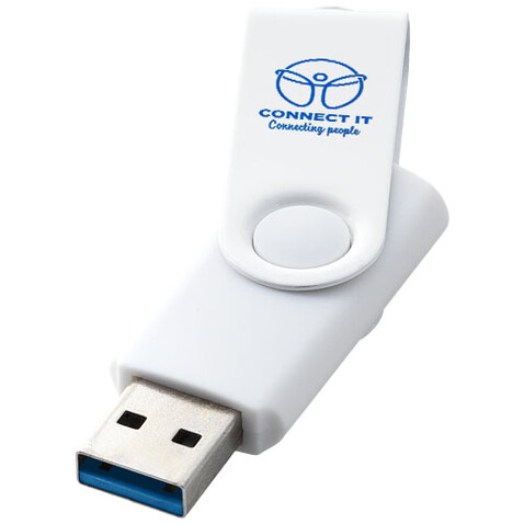 Rotate USB-Stick 3.0 aus Metall, weiss, 16GB bedrucken, Art.-Nr. 1Z50801K