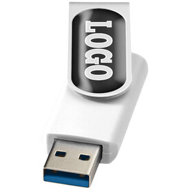 Rotate USB-Stick 3.0 mit Doming, weiss, 16GB bedrucken, Art.-Nr. 1Z50901K