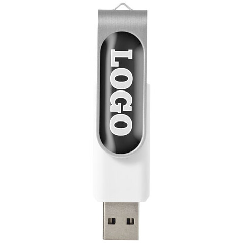 Rotate USB-Stick 3.0 mit Doming, weiss, 16GB bedrucken, Art.-Nr. 1Z50901K