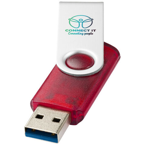 Rotate USB-Stick 3.0 transparent, rot, 32GB bedrucken, Art.-Nr. 1Z51021L