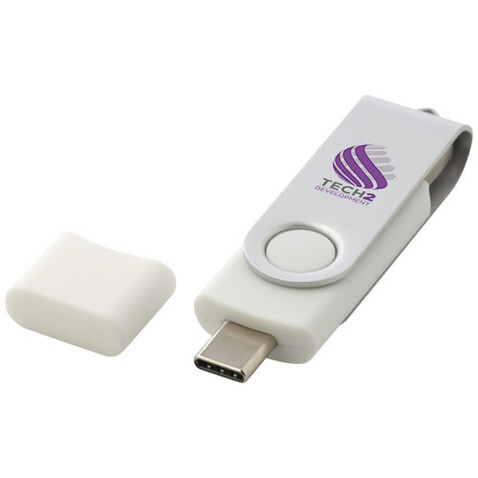 OTG Rotate USB Typ-C Stick, weiss, 1GB bedrucken, Art.-Nr. 1Z51401D